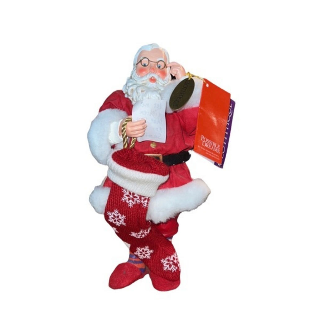 NWT Clothtique‎ Possible Dreams 2002 “Sock It To Me” Santa Claus Christmas Decor